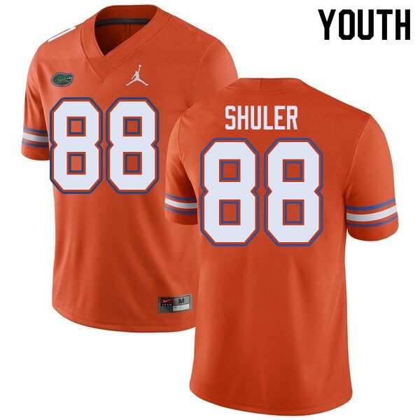 Youth NCAA Florida Gators Adam Shuler #88 Stitched Authentic Jordan Brand Orange College Football Jersey EPK3565DH